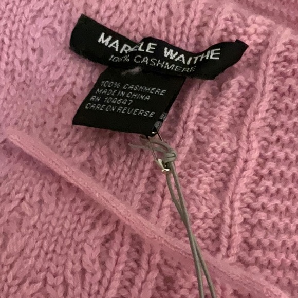 NWT MARIELE WAITHE PNK  CASHMERE SCARF - Picture 6 of 7
